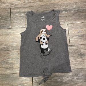 Grey tank top with cute image